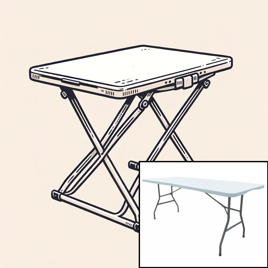 Location - Table rectangulaire pliante 180cm