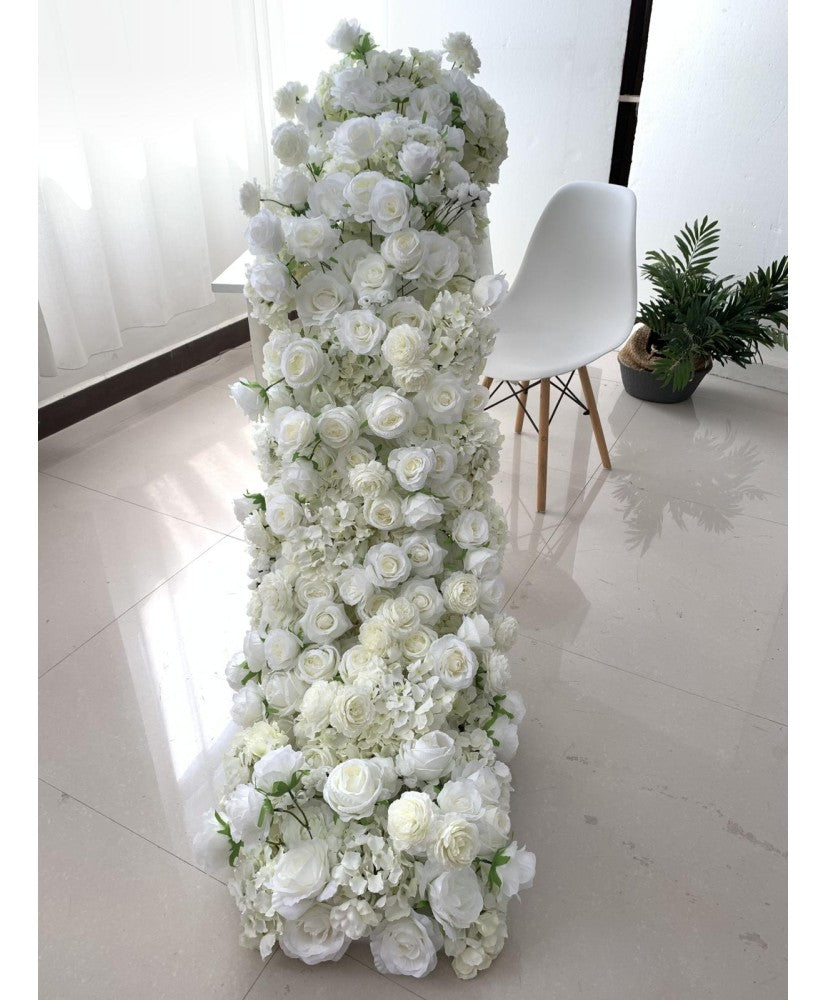 Location - Chemin de fleurs de table blanc 2m [CDFTBLAP2M]