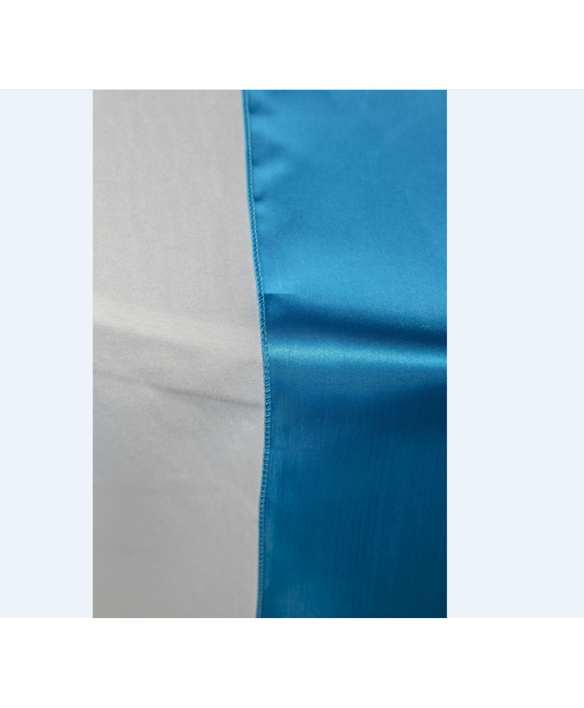 Location - Chemin de table - Satin - bleu turquoise