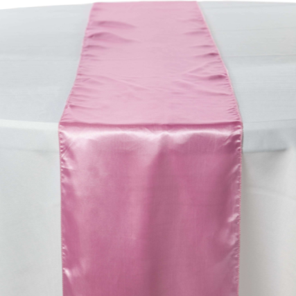 Location - Chemin de table - Satin - Rose Clair