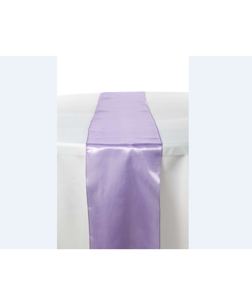 Location - Chemin de table - Satin - parme