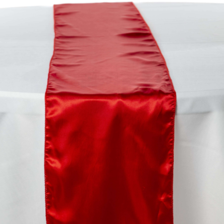 Location - Chemin de table - Satin - Rouge