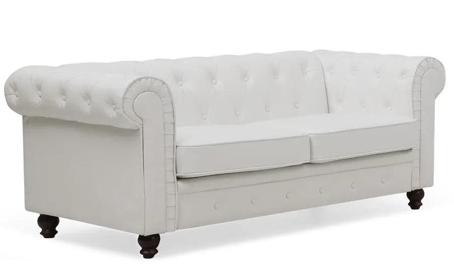 Location - Trône Chesterfield blanc 2 places – Élégance intemporelle [TROCHES2BL]