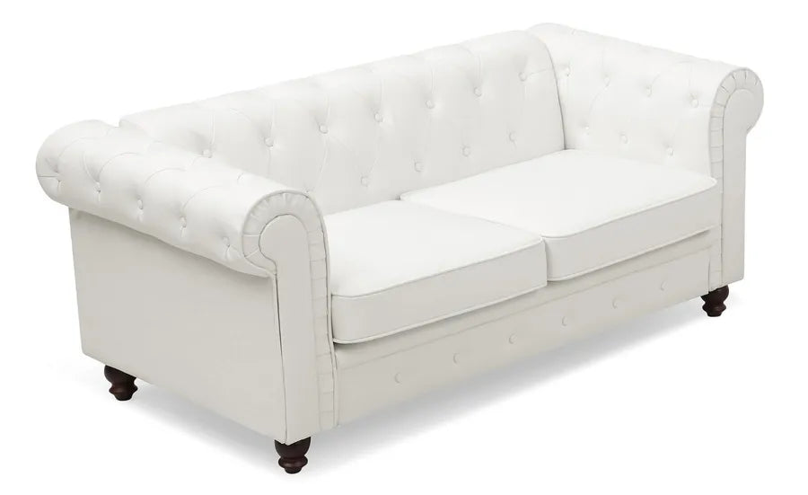Location - Trône Chesterfield blanc 2 places – Élégance intemporelle [TROCHES2BL]