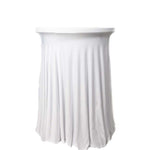 Location - Housse de mange debout juponnée blanche 80 cm