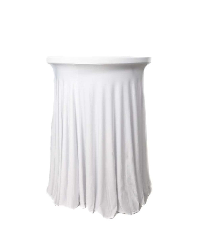Location - Housse de mange debout juponnée blanche 80 cm