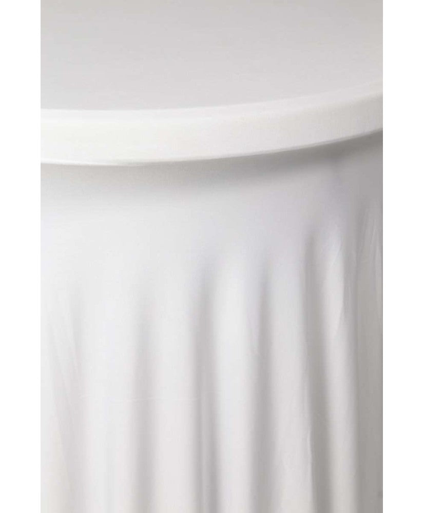 Location - Housse de mange debout juponnée blanche 80 cm