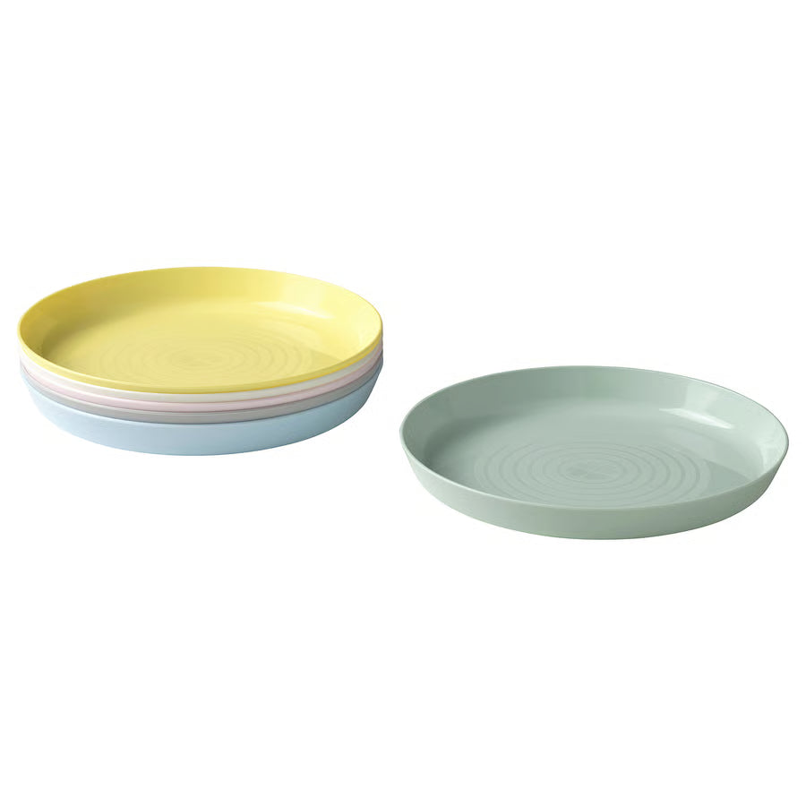 Location - Assiette enfant multicolore plastique – Lot coloré de 10 assiettes [ML-ENF-ASSIE01]