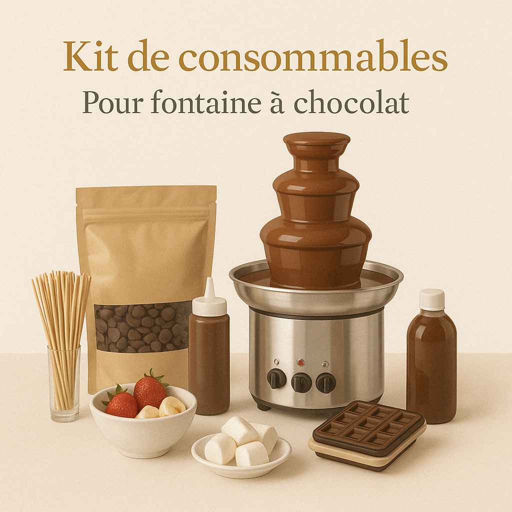 [Kit de consommables] Tout pour la fontaine de chocolat - kit de 10 personnes
