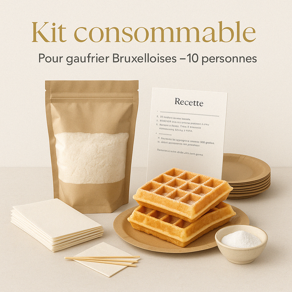 [Kit de consommables] Tout pour les gaufres - kit de 10 personnes
