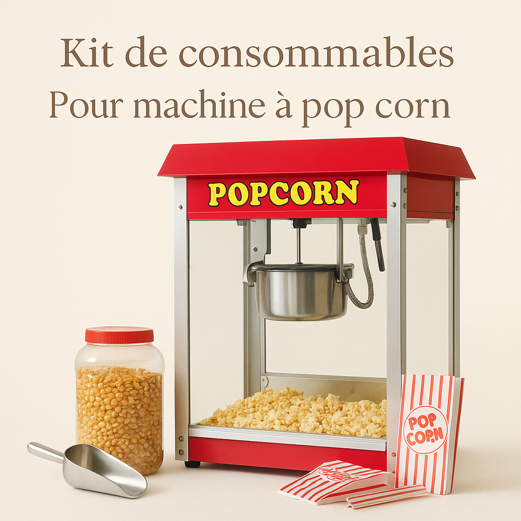 [Kit de consommables] Tout pour le pop-corn - kit de 20 personnes