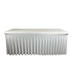 Location - Nappe lycra buffet juponnée 200cm - blanche
