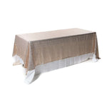 Location - Nappe rectangulaire Sequin 180 cm - Champagne [NASEQREC180CHA]