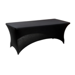 Location - Nappe Lycra Buffet Rectangle Noire 180cm