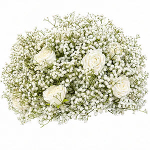 Location - Boule de fleurs Gypsophile 50 cm [FDB50GYPSO]