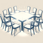 Location - [PACK] Table lumineuse garnie 10 personnes - Lumière Minimaliste