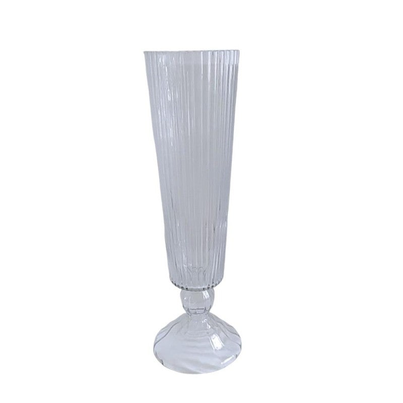 Location - Vase Flûte Strié Transparent 65 cm [VSFST65]