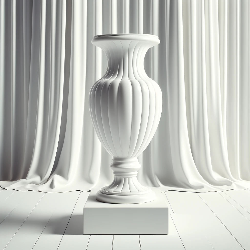 Location - Colonne Vase luxe blanc - 100 cm