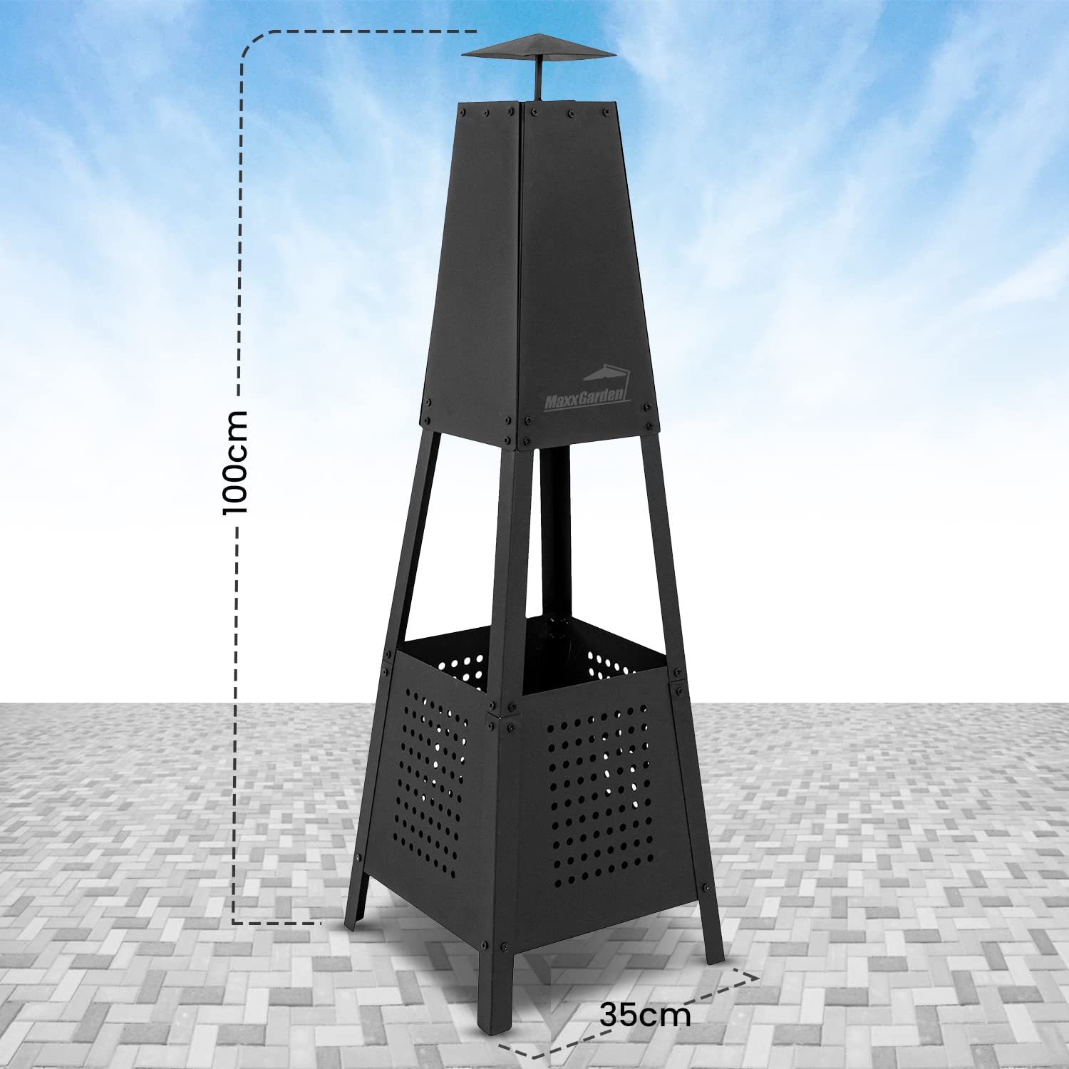 Location - Cheminée d’extérieur Pyramide - Brasero Chauffage de terrasse