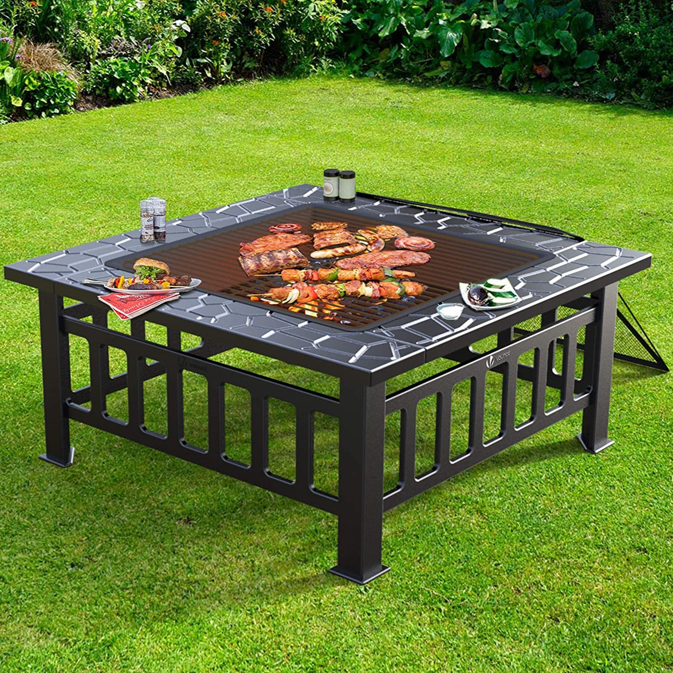 Location - Brasero Extérieur pour Jardin Terrasses BBQ 3 en 1