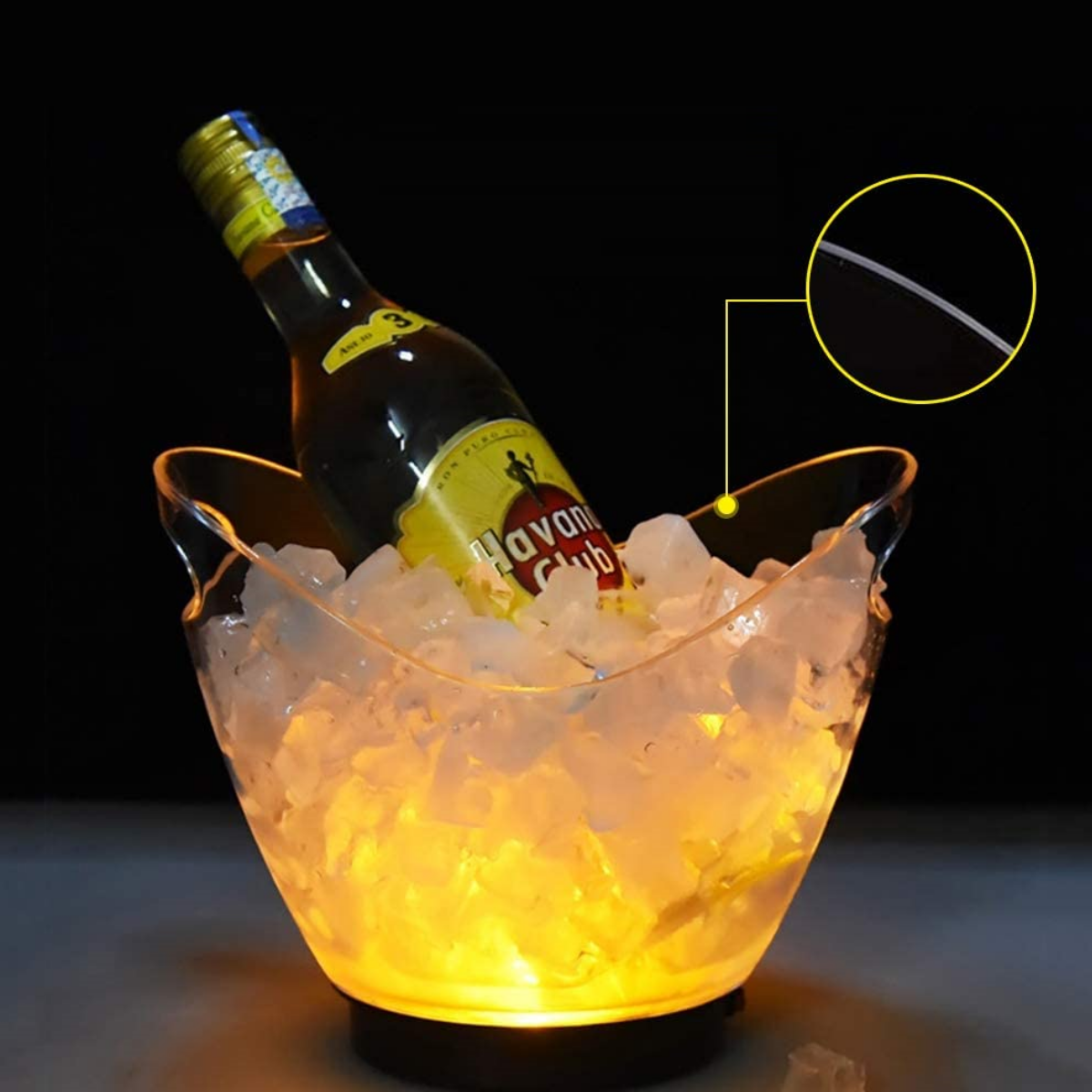 Location - Seau à glace de 3 L à lumière LED - Pour champagne/vin