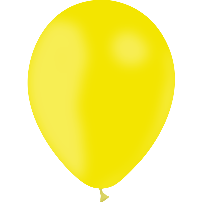 100 Ballons Latex 9" HG80 Jaune Citron 25cm
