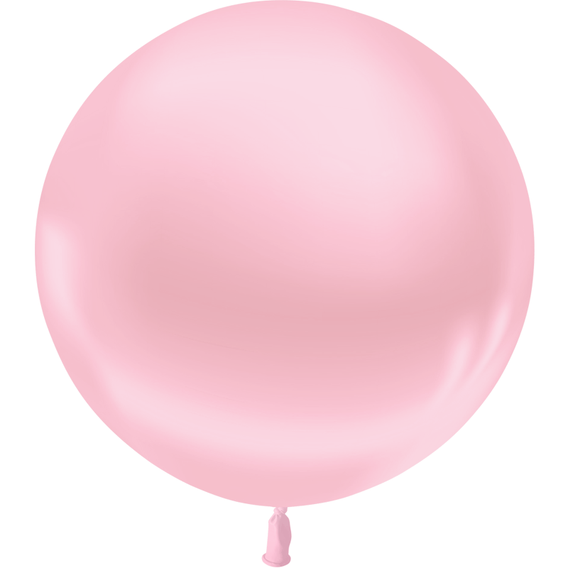 Ballon en latex Métal Rose Bonbon 75cm