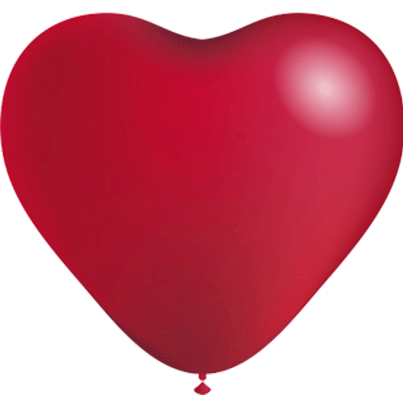 100 Ballons Cœur HG80 Rouge 25cm