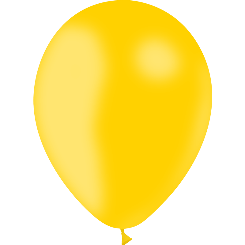 100 Ballons Latex 9" HG80 Jaune Or 25cm