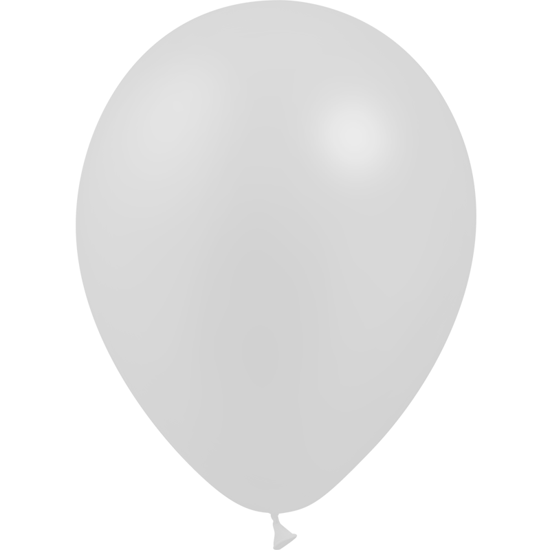 10 Ballons HG112 Métal Argent 12″ - 30cm