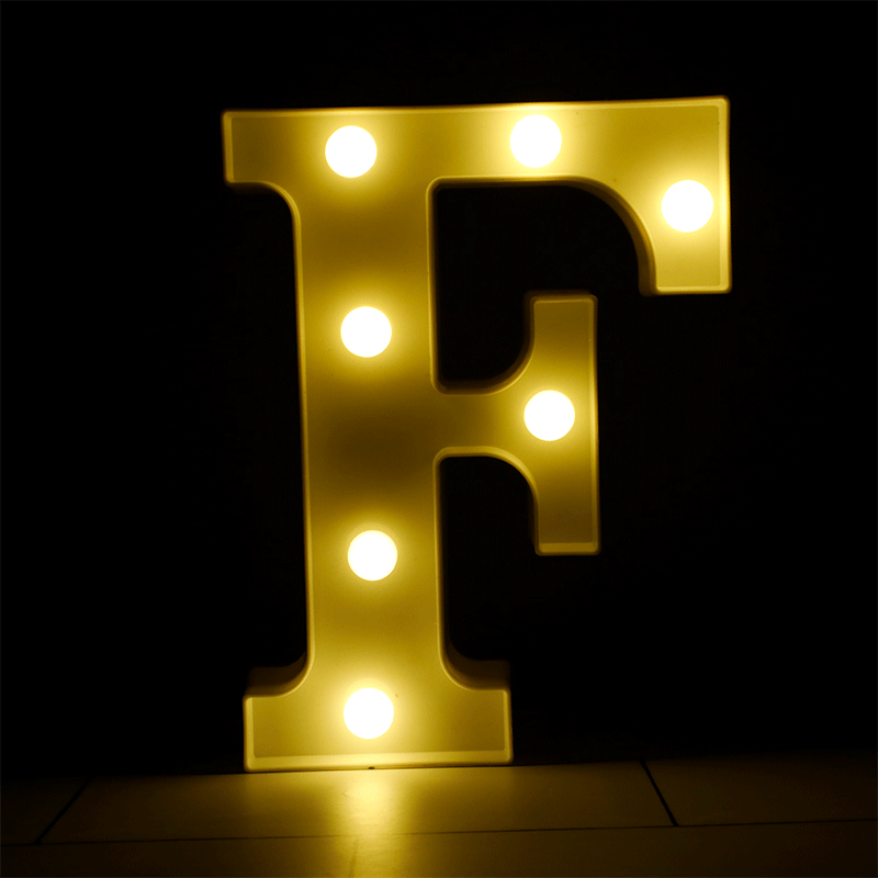 Lettre F Lumineuse LED