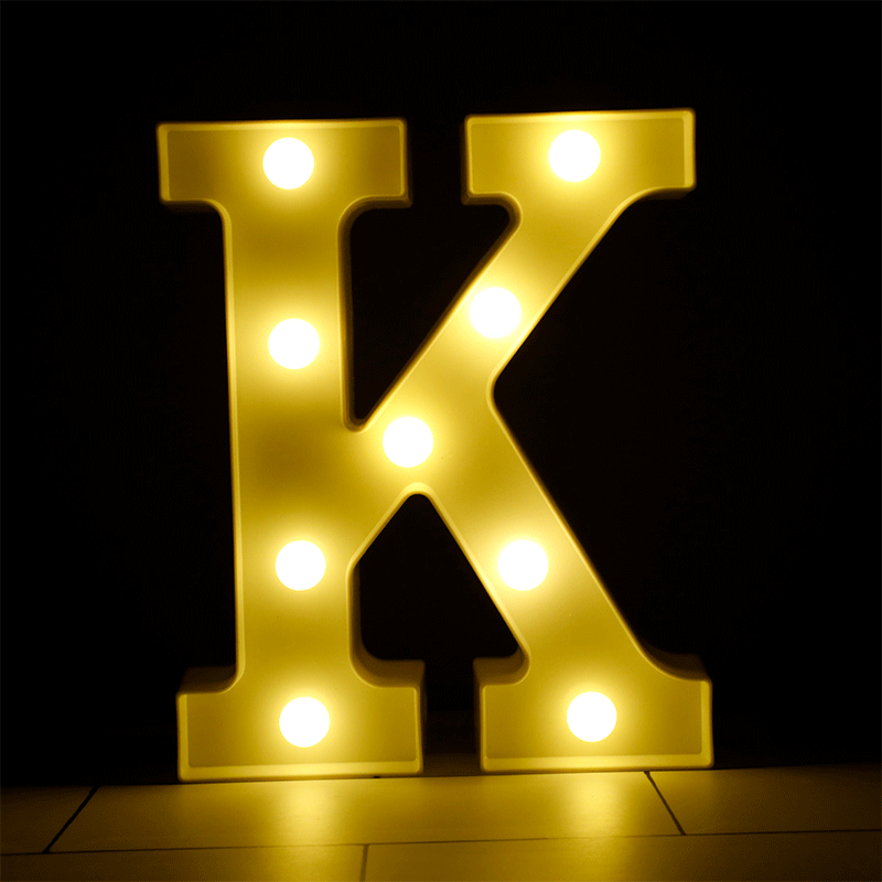 Lettre K Lumineuse LED