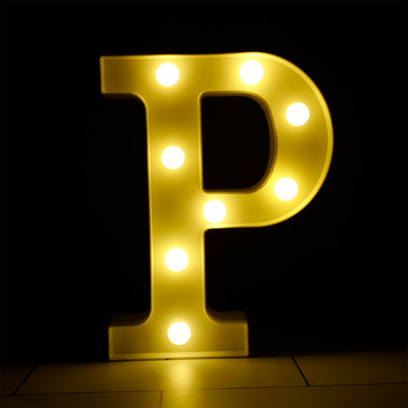 Lettre P Lumineuse LED