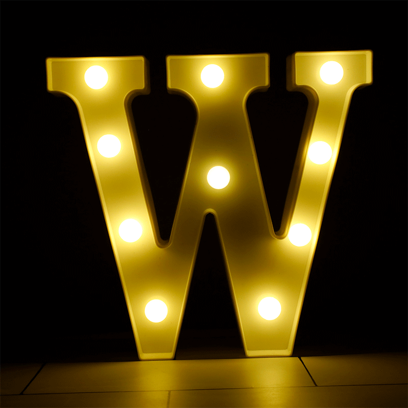 Lettre W Lumineuse LED