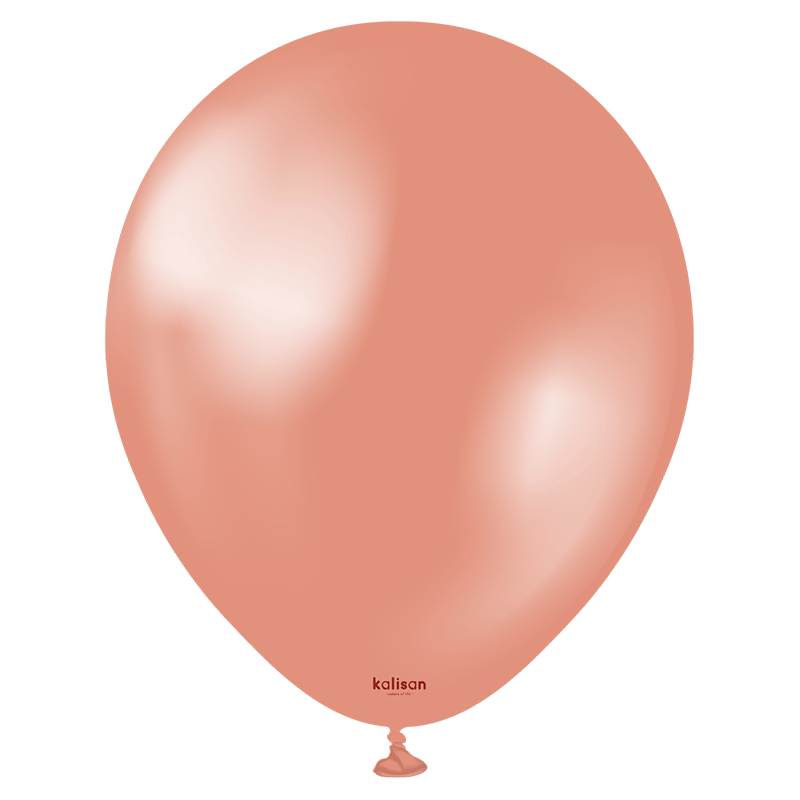 100 Ballons latex 5″ Métallique Rose Doré 13cm